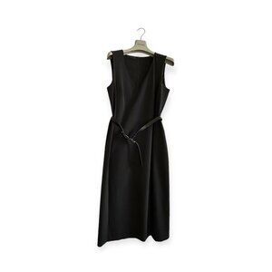 Prada Archival 1990s Tech Fabric Sleeveless Midi Dress with Belt IT46
